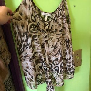 Kirra leopard print tie shirt